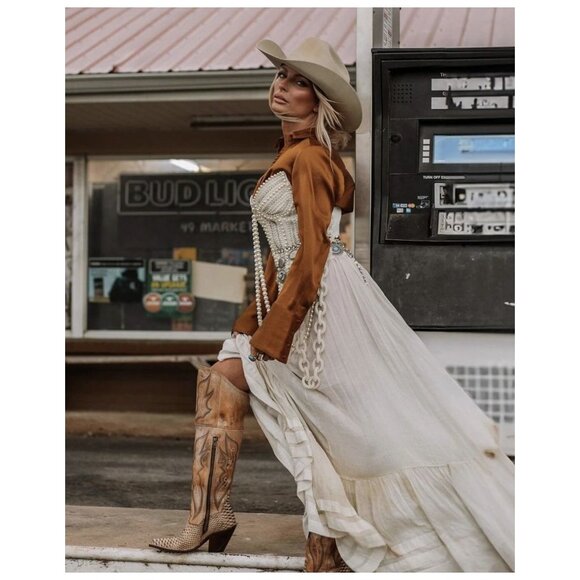 Dan Post Aretha Honey size 8.5, new in box - Picture 3 of 14